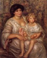Ренуар Мадам Тернисан и её дочь 1910г